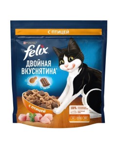 Сухой корм Двойная вкуснятина для кошек птица 600 г Felix