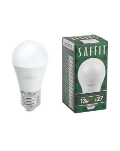 Лампа светодиодная, 13W 230V E27 4000K G45, SBG4513 Saffit