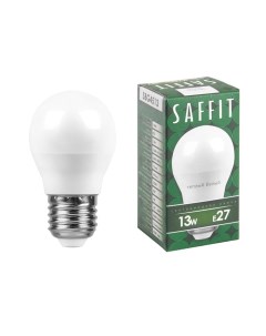 Лампа светодиодная 13W 230V E27 2700K G45 SBG4513 Saffit