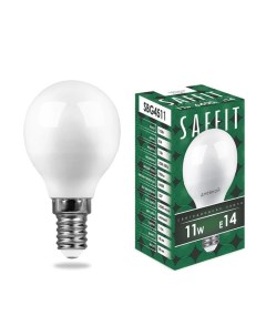 Лампа светодиодная 11W 230V E14 6400K G45 SBG4511 Saffit