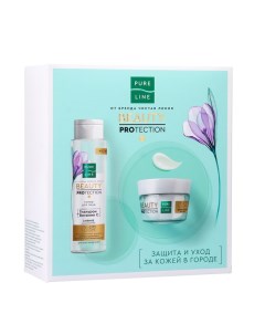 Подарочный набор косметики Beauty Protection: тонер, 110 мл + крем-флюид для лица, 45 мл Чистая линия