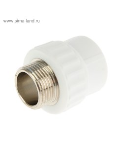 Муфта комбинированная, d=20 мм x 3/4", наружная резьба, полипропиленовая Valfex