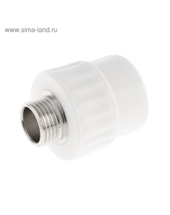 Муфта комбинированная, d=25 мм x 1/2", наружная резьба, полипропиленовая Valfex