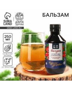 Бальзам с шиповником «Новый год: Будьте здоровы» со вкусом малины, 250 мл. Доброе здоровье