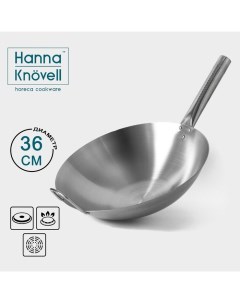 Сковорода Wok из нержавеющей стали Chief 6 л d 36 см с ручкой Hanna knövell