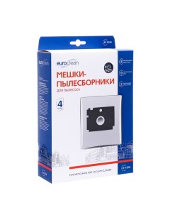 Мешок-пылесборник E-12/4 Euroclean синтетические для пылесоса, 4 шт Euro clean