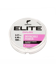 Леска монофильная Elite FLUORO COATED NYLON, диаметр 0.27 мм, тест 6.46 кг, 100 м, прозрачная Salmo