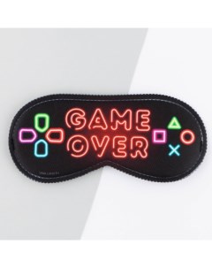 Маска для сна «Game over», 19,3 х 9,5 см, чёрная Svoboda voli