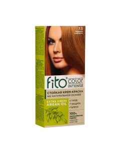 Стойкая крем краска для волос Fito color intense тон 7 3 медовая карамель 115 мл Fitoкосметик