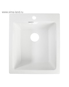 Мойка кухонная из камня Glanz Линди L8G31 500х425х195 мм глянцевая белая Marrbaxx