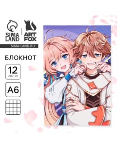 Блокнот А6 12 листов в клетку Аниме Artfox