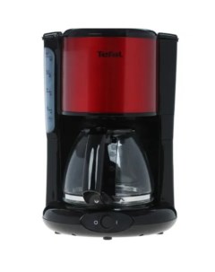 Кофеварка CM 361Е38, капельная, 1000 Вт, 1.25 л, чёрно-красная Tefal