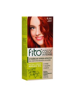 Стойкая крем краска для волос Fito color intense тон 6 44 яркий медный 115 мл Fitoкосметик