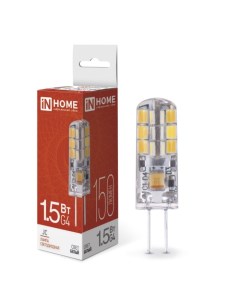 Лампа светодиодная IN HOME LED JC 1 5 Вт 12 В G4 4000 К 150 Лм Inhome