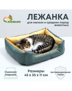 Лежанка-диван с двусторонней подушкой, 45 х 35 х 11 см, микс цветов Пижон