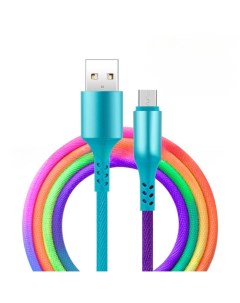 Кабель Luazon microUSB USB 2 A 1 м оплётка нейлон разноцветный Luazon home