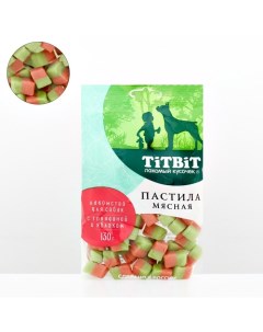 Лакомство пастила мясная с говядиной и яблоком для собак, 130 г Titbit