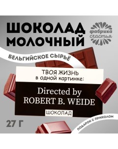 Шоколад молочный «Жизнь в одной картинке», 27 г. Фабрика счастья