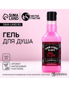 Гель для душа виски Party Lady, 250 мл, аромат малинового коктейля Чистое счастье