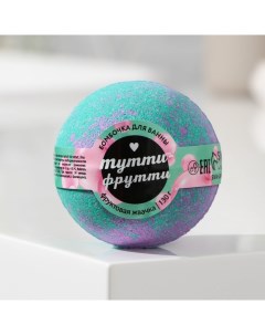 Бомбочка для ванны «Тутти фрутти», 130 г, аромат фруктовой жвачки, BEAUTY FОХ Beauty fox