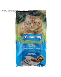 Сухой корм для кошек рыба 1 9 кг Chammy