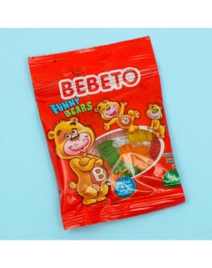 Жевательный мармелад Микс, 6 вкусов ассорти, 18 г Bebeto