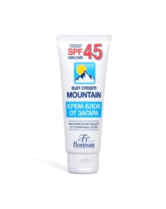 Крем блок от загара SPF 45 водостойкий, 60 мл Floresan