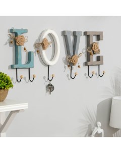 Крючки для одежды декоративные «Love — буква с крючком», 26×12 см Take it easy