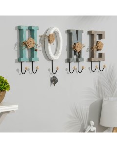 Крючки для одежды декоративные «Home — буквы с крючком», 26×12 см Take it easy