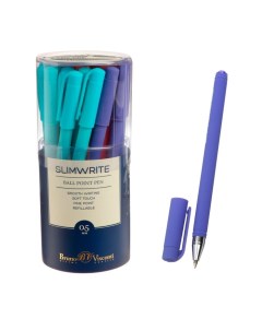 Ручка шариковая SlimWrite JOY узел 0 5 мм синие чернила матовый корпус Silk Touch МИКС Brunovisconti