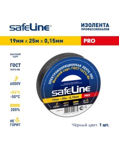 Изолента 19х25 черная Safeline