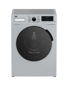 Стиральная машина WSPE 6H616S, класс А, 1200 об/мин, 6.5 кг, серо/черная Beko