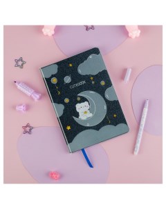 Записная книжка А5 80 листов в линию, ЛАЙТ, кожзам, "Cutestar", съемная пластиковая обложка с дизайн Meshu