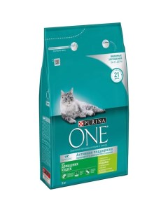 Сухой корм Purinа One для домашних кошек индейка злаки 3 кг Purina