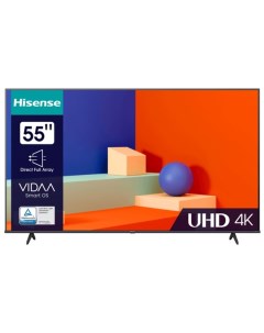 Телевизор 55A6K 55 3840x2160 DVB T T2 C S2 HDMI 3 USB 2 Smart TV чёрный Hisense