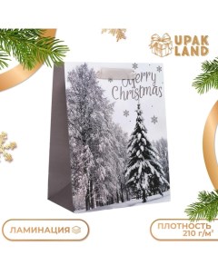 Пакет подарочный, ламинированный, "Лесная атмосфера",18 х 23 х 10 см. Upak land