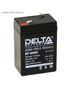 Аккумуляторная батарея 4,5 Ач 6 Вольт DT 6045 Delta