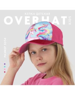 Кепка детская для девочки Радужный единорог р р 52 54 5 7 лет Overhat kids