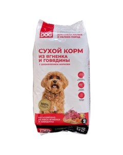 Сухой корм для собак мелких пород ягненок говядина морковь 2 2 кг Chepfadog