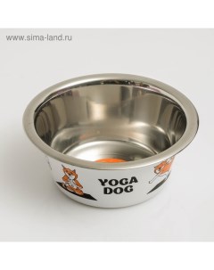 Миска стандартная ". Yoga Dog", 450 мл Пижон