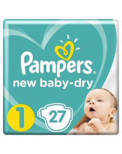 Подгузники New Baby-Dry (2-5 кг), 27 шт Pampers