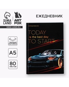 Ежедневник А5, 80 листов в твердой обложке «Машина» Artfox