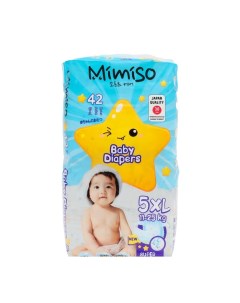 Подгузники одноразовые для детей  5/XL 11-25 кг 42шт Mimiso