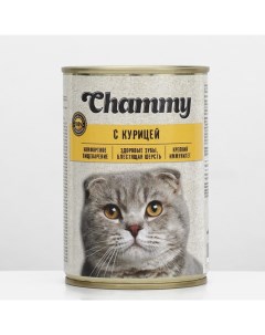 Влажный корм для кошек, курица в соусе, ж/б, 415 г Chammy