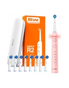 Электрическая зубная щетка R2 Rotary E- Toothbrush, вибрационная, от АКБ, розовая Bitvae