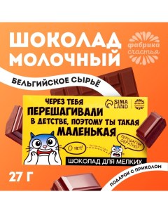 Шоколад молочный «Такая маленькая», 27 г. Фабрика счастья