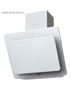 Вытяжка LIVA 500 WHITE S, наклонная, 550 м3/ч, 3 скорости, 50 см, сенсор, белая Krona