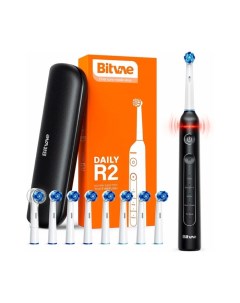 Электрическая зубная щетка R2 Rotary E Toothbrush вибрационная от АКБ чёрная Bitvae