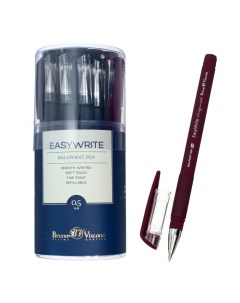 Ручка шариковая EasyWrite Original узел 0 5 мм синие чернила матовый корпус Silk Touch МИКС Brunovisconti