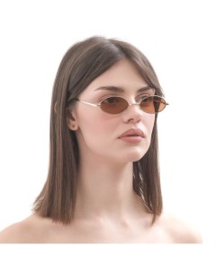 Очки солнцезащитные uv 400 дужка 15 5 см ширина 14 5 см 3 х 5 5 см коричневые Onesun